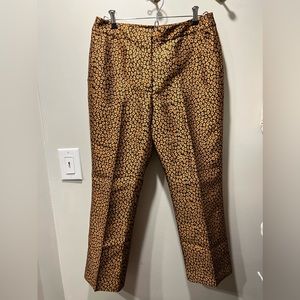 Kate Spade metallic leopard print pant. Size 6. EUC